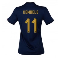 Frankrike Ousmane Dembele #11 Hemmatröja Kvinnor VM 2022 Korta ärmar
